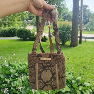 MICHEAL KORS Exotic Leather snakeskin print small crossbody bag Unique c…